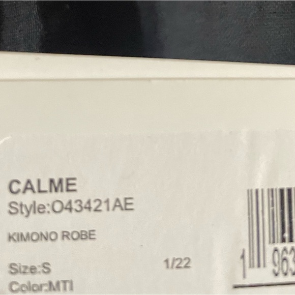 JOHNNY WAS Calme Black Kimono Robe - Picture 5 of 8